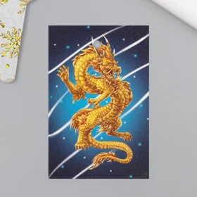 Бирка картон Золотой дракон 4х6 см