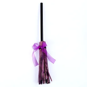 Метла ведьмочки 37см, цвет фиолетовый