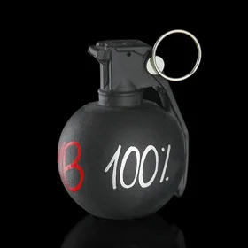 Держатель для карточек и фото Лимонка. 100 bomb черный, 9 12 8 см