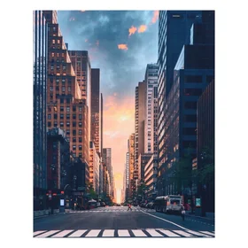 Картина световая Восход в мегаполисе 4050 см