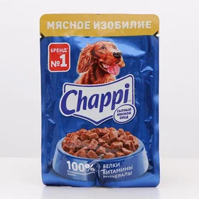 Влажный корм Chappi Мясное изобилие для собак, пауч 85 г