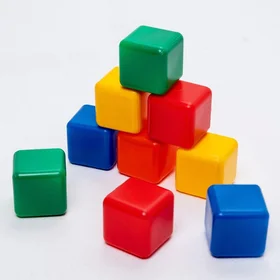 Набор цветных кубиков, 9 штук, 4 4 см