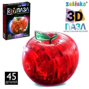 купить Пазл 3D кристаллический Яблоко, 45 деталей, цвета МИКС