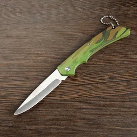 Нож складной Камуфляж 16,3см, клинок 69мм1мм, с цепочкой