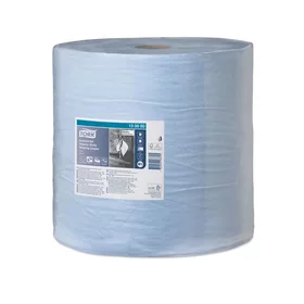 Протирочная бумага Tork суперпрочная в рулоне W12 голубая, 37 см, 750 листов
