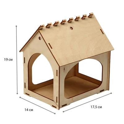 Деревянная кормушка своими руками для птиц «Комплект-волна», 18 × 17.5 × 19 см, Greengo