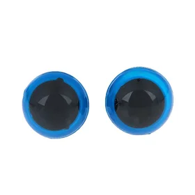 Глаза винтовые с заглушками, полупрозрачные, набор 4шт, цвет голубой, размер1 шт 1,41,4 см