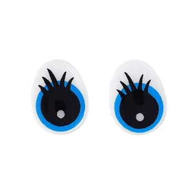 Глаза винтовые с заглушками, набор 4 шт, цвет голубой, размер 1 шт. 1,3 1 см