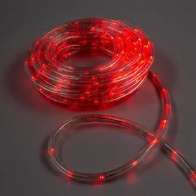 Световой шнур Luazon Lighting 10 мм, IP65, 10 м, 24 LEDм, 220 В, 8 режимов, свечение красное