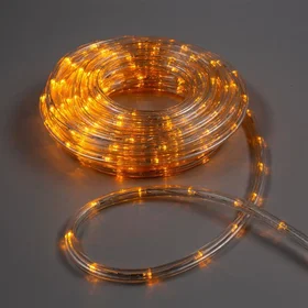 Световой шнур Luazon Lighting 10 мм, IP44, 10 м, 24 LEDм, 220 В, 8 режимов, свечение жёлтое