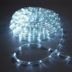 Световой шнур Luazon Lighting 10 мм, IP44, 20 м, 24 LEDм, 220 В, 8 режимов, свечение белое