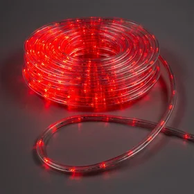 Световой шнур Luazon Lighting 10 мм, IP44, 20 м, 24 LEDм, 220 В, 8 режимов, свечение красное