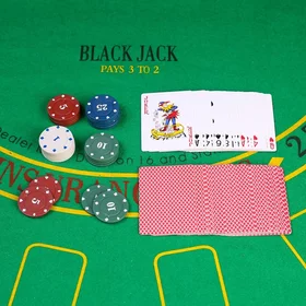 Покер, набор для игры карты 54 шт, фишки 24 шт с номенал. микс