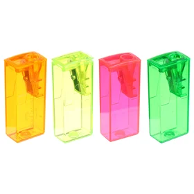 Точилка 1 отверстие с контейнером Faber-Castell 5815 микс5 цветов, флуоресцентные цвета
