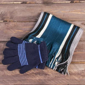 Подарочный набор Любимому папе шарф, перчатки