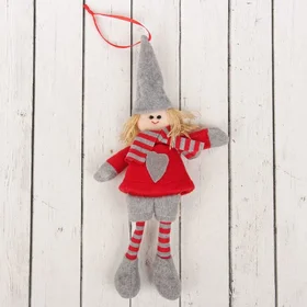 Кукла интерьерная Гномик, в колпаке и шарфе, цвета МИКС