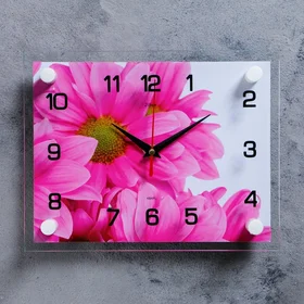 Часы настенные, серия Цветы, Цветок, плавный ход, 20 х 26 см