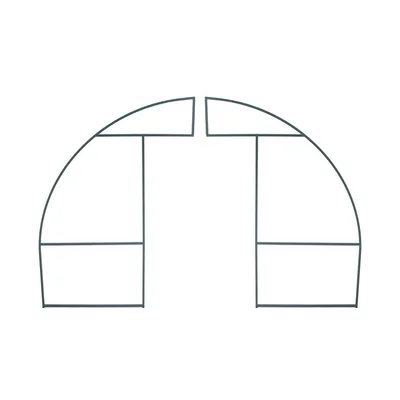 Теплица (каркас), 8 × 3 × 2 м, металл, профиль 20 × 20 мм, шаг дуги 1 м, без поликарбоната