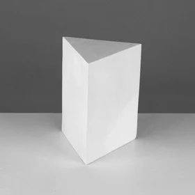Геометрическая фигура ПРИЗМА трёхгранная, 20 см гипсовая