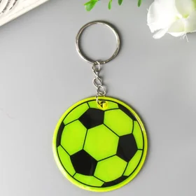 Брелок пластик светоотражающий Футбольный мяч МИКС 5х5 см