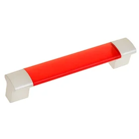 Ручка скоба PLASTIC 006, пластиковая, мо 96 мм, красная