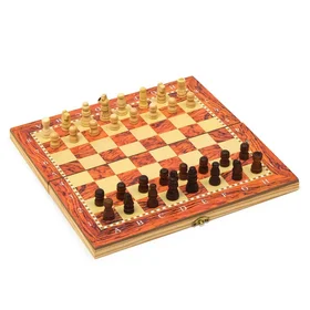 Настольная игра 3 в 1 Монтел нарды, шашки, шахматы, 24 х 24 см