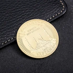 Сувенирная монета Астана, d 4 см, металл