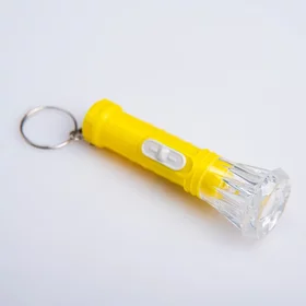 Фонарь-брелок, 1 LED, рассеиватель цветок, 2.2 х 6.5 см, микс