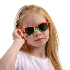 Очки солнцезащитные детские Clubmaster, оправа двухцветная, стёкла тёмные, МИКС, 13.5 см