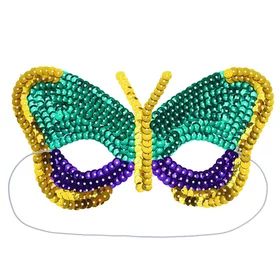 Карнавальная маска Бабочка, с пайетками