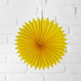Изделие из бумаги декор Круг, 25 см, цвет жёлтый