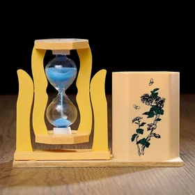 Песочные часы Япония, сувенирные, с карандашницей, 5 х 13.5 х 10 см, микс