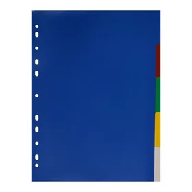 Разделитель листов А4, 5 листов, без индексации, Office-2020, цветной, пластиковый