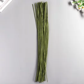 Проволока для изготовления искусственных цветов Зелёная 60 см сечение 2 мм