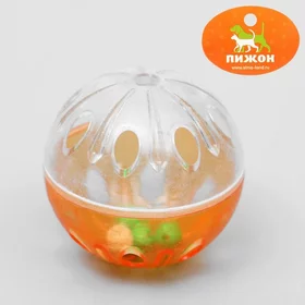 Шарик для кошек Веселая семейка с пластиковыми шариками внутри, 4,2 см, микс цветов