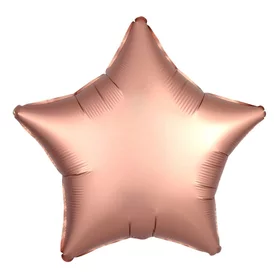 Шар фольгированный 10 Звезда, с клапаном, матовый, цвет розовое золото