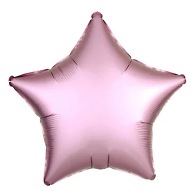 Шар фольгированный 10 Звезда, с клапаном, матовый, цвет розовый