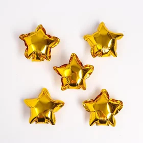 Шар фольгированный 5 Звезда, цвет золотой