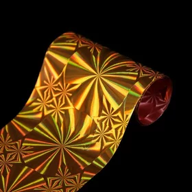 Переводная фольга для декора Круги, 4 80 см, в пластиковом футляре, цвет золотистый