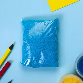 Песок цветной в пакете Синий 10010 гр