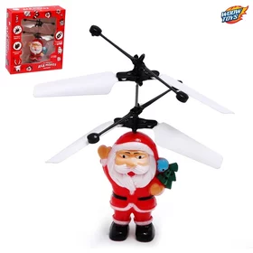 Летающая игрушка Дед мороз, работает от аккумулятора, заряжается от USB