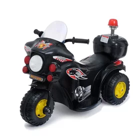 Электромобиль Мотоцикл шерифа, цвет чёрный