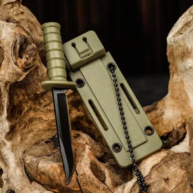 Нож-брелок Аркелл 9см, клинок 50мм1,5мм, зеленый