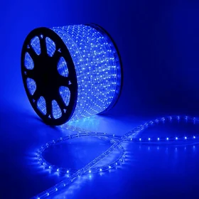 Световой шнур Luazon Lighting 13 мм, IP65, 100 м, 36 LEDм, 220 В, 2W, постоянное свечение, свечение синее