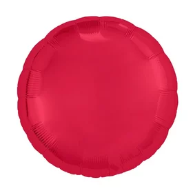 Шар фольгированный 18, круг, цвет красный