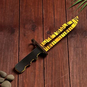 Сувенирное оружие из дерева Штык нож, жёлтый леопард