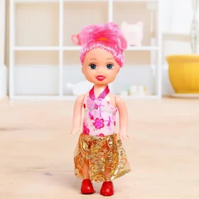 Кукла малышка Кира в платье, МИКС