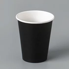 Стакан бумажный Чёрный для горячих напитков, 160 мл, диаметр 70 мм