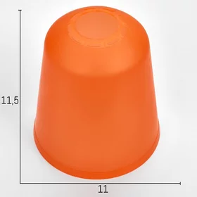 Плафон универсальный Цилиндр Е14Е27 оранжевый 11х11х12см