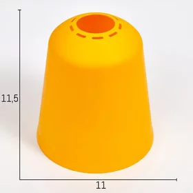 Плафон универсальный Цилиндр Е14Е27 желтый 11х11х12см